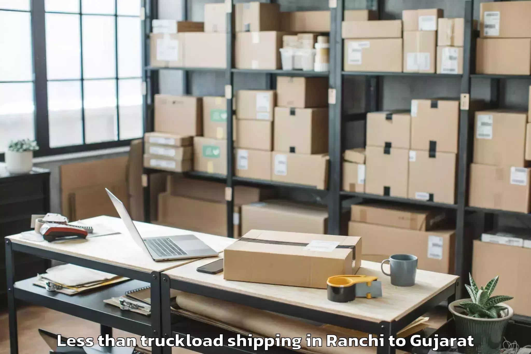 Expert Ranchi to Khambhalia Less Than Truckload Shipping